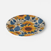 Sun-Kissed Blooms: Levendige zonnebloemen kunstwer Papieren Bordje (Gekanteld)