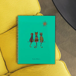 Sun-Kissed Cat Trio Gepersonaliseerde Planner