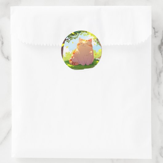 Sun-Kissed Chubby Cat Sticker (Tas)