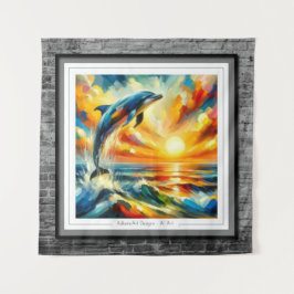 Sun Kissed Dolphin Leap Wandkleed