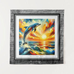 Sun Kissed Dolphin Leap Wandkleed