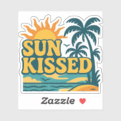 Sun Kissed Esthetische Sticker - Retro Summer Vibe (Vel)