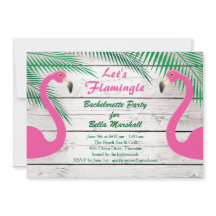 Sun Kissed Flamingo Bachelorette Party Uitnodiging