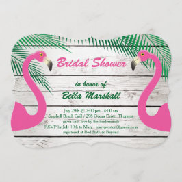 Sun Kissed Flamingo Bruids Douche Uitnodiging