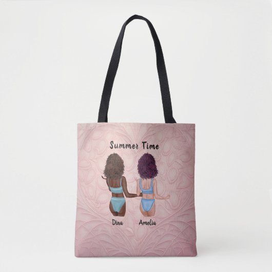 Sun Kissed Friendship: Zomervibes met Mijn Bestie Tote Bag (Voorkant)