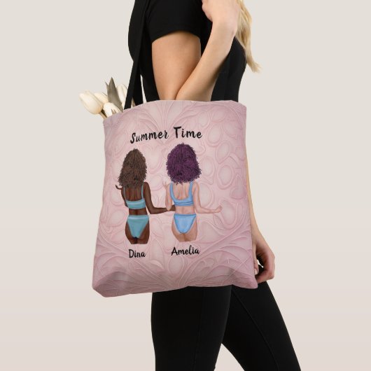 Sun Kissed Friendship: Zomervibes met Mijn Bestie Tote Bag (Dichtbij)