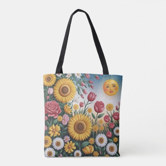 Sun-Kissed Garden Bliss Canvas tas (Achterkant)