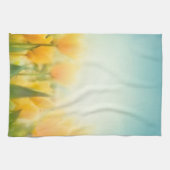 Sun Kissed Gele Tulpen Keuken Schotel Handdoek (Horizontaal)