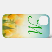Sun Kissed Gele Tulpen Monogram IPAD Case (Achterkant (horizontaal))