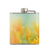 Sun Kissed Gele Tulpen Monogram Whiskey Flask Heupfles (Achterkant)