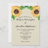 Sun-Kissed geloften: Zonnebloem bruiloft uitnodigi Kaart (Voorkant)