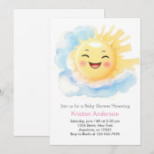 Sun-kissed Happiness Meisje Baby shower Kaart (Voorkant / Achterkant)