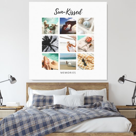 Sun-Kissed Memories Fotocollage Canvas Afdruk (Insitu (Slaapkamer))