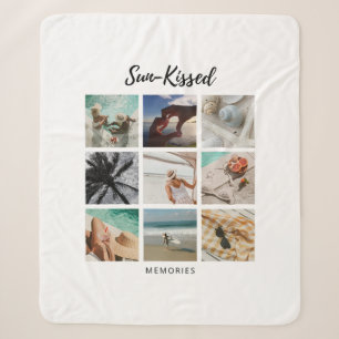 Sun-Kissed Memories Fotocollage Sherpa Deken