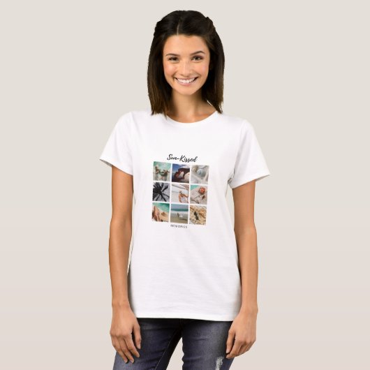 Sun-Kissed Memories Fotocollage T-shirt (Voorkant volledig)
