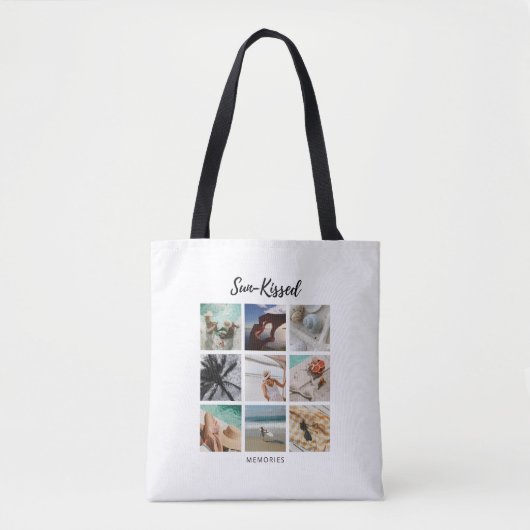 Sun-Kissed Memories Fotocollage Tote Bag (Voorkant)