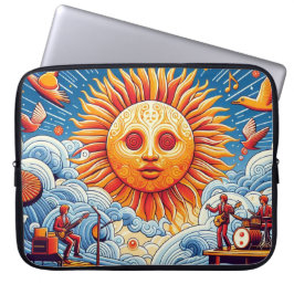 Sun-Kissed Ocean Jam: levendige muziekfestival kun Laptop Sleeve