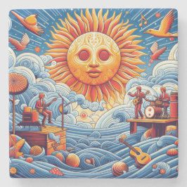 Sun-Kissed Ocean Jam: levendige muziekfestival kun Stenen Onderzetter