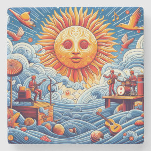 Sun-Kissed Ocean Jam: levendige muziekfestival kun Stenen Onderzetter