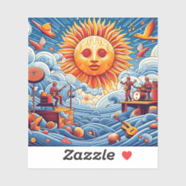 Sun-Kissed Ocean Jam: levendige muziekfestival kun Sticker