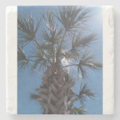 Sun-Kissed Palm Tree Stone Coaster – Palm Blessing Stenen Onderzetter (Voorkant)