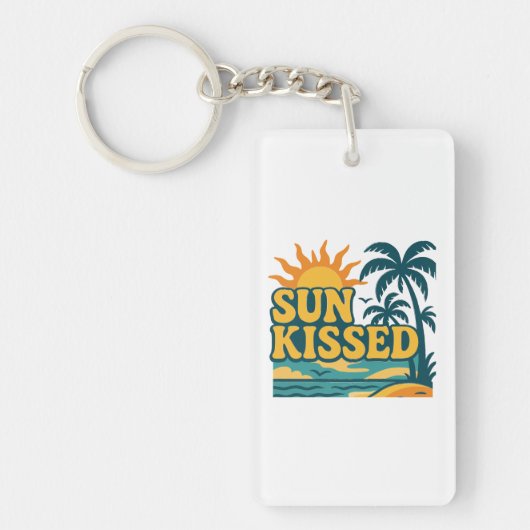 Sun Kissed Retro Sleutelhanger - Esthetische zomer (Voorkant)