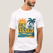 Sun Kissed Retro Zomer Esthetisch Ontwerp T-shirt (Voorkant)