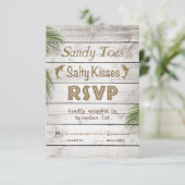Sun Kissed Sandy Toes Salty Kisses RSVP (Staand voorkant)