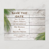 Sun Kissed Sandy Toes Salty Kisses Save the Date Aankondigingskaart (Achterkant)