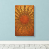 Sun-Kissed Spirit - Boho Sun Canvas Muurkunst (Insitu (Houten vloer))