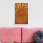 Sun-Kissed Spirit - Boho Sun Canvas Muurkunst Afdruk (Insitu (Woonkamer))