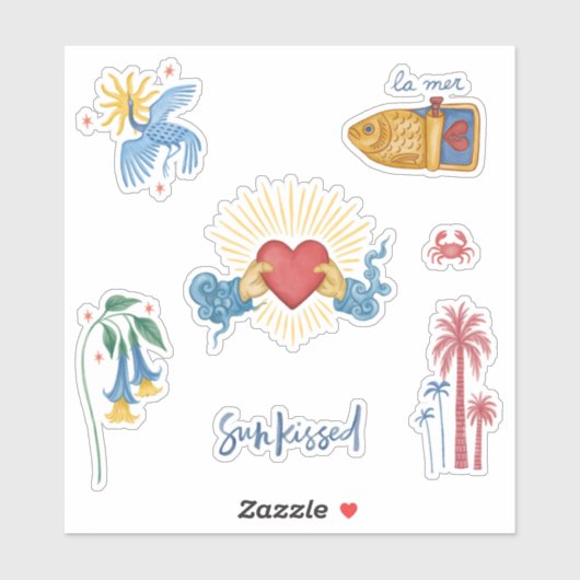 Sun Kissed Sticker Blad – Mystiek Mini Art Piece (Vel)