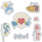 Sun Kissed Sticker Blad – Mystiek Mini Art Piece (Voorkant)
