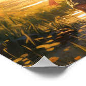 Sun-Kissed Summer Bliss - Bruin Haired Meisje in e Poster (Hoek)