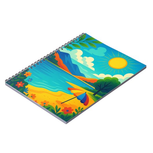 Sun-Kissed Summer Landscape – DreamVerse7 Scenic A Notitieboek (Linkerzijde)