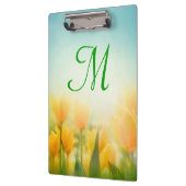 Sun Kissed Tulpen Monogram Initiaal Clip Board Klembord (Links)