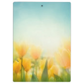 Sun Kissed Tulpen Monogram Initiaal Clip Board Klembord (Achterkant)
