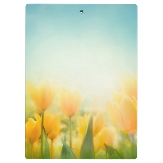 Sun Kissed Tulpen Monogram Initiaal Clip Board Klembord (Achterkant)