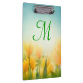 Sun Kissed Tulpen Monogram Initiaal Clip Board Klembord (Rechts)
