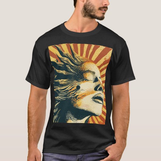 Sun-Kissed Vibes" "Chasing Zonsondergangen" "Solar T-shirt (Voorkant)