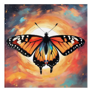 Sun-Kissed Wings: de schoonheid van de vlinder Acryl Muurkunst