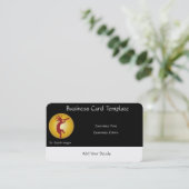 Sun Kokopelli Logo Southwestern Visitekaartje (Staand voorkant)