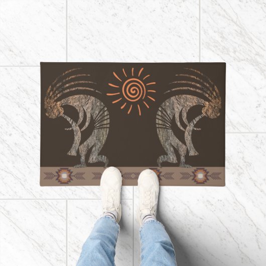 Sun Kokopelli Southwest Doormat Deurmat (Binnen)