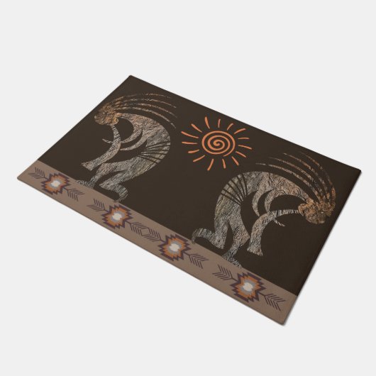 Sun Kokopelli Southwest Doormat Deurmat (Schuin)