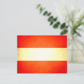 Sun kust Austria Flag Briefkaart (Staand voorkant)
