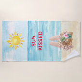 Sun Kust Beach Towel met Sunbather Strandlaken (Voorkant)