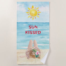 Sun Kust Beach Towel met Sunbather Strandlaken