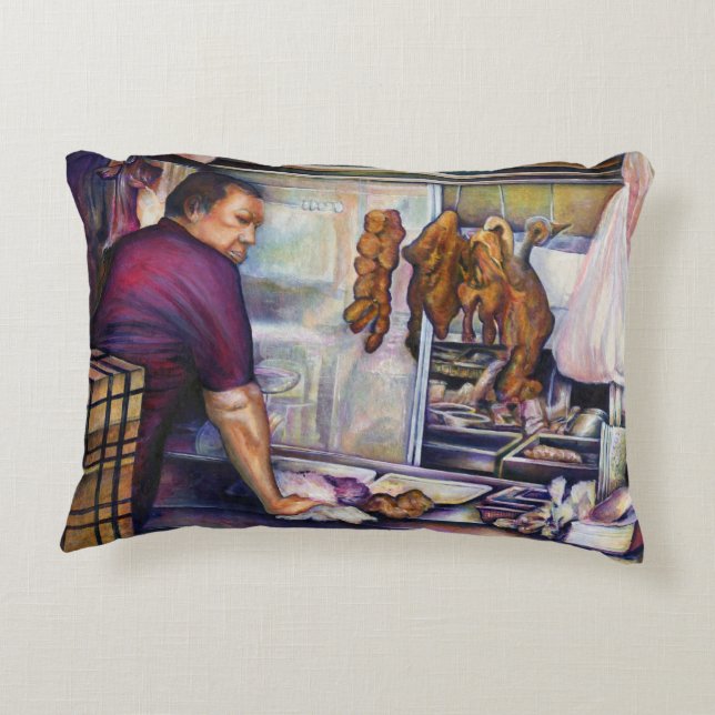 Sun Kust Chicken, Singapore Decoratief Kussen (Achterkant)