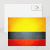 Sun kust Colombia Flag Briefkaart (Voorkant / Achterkant)