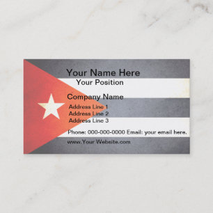 Sun kust Cuba Flag Visitekaartje